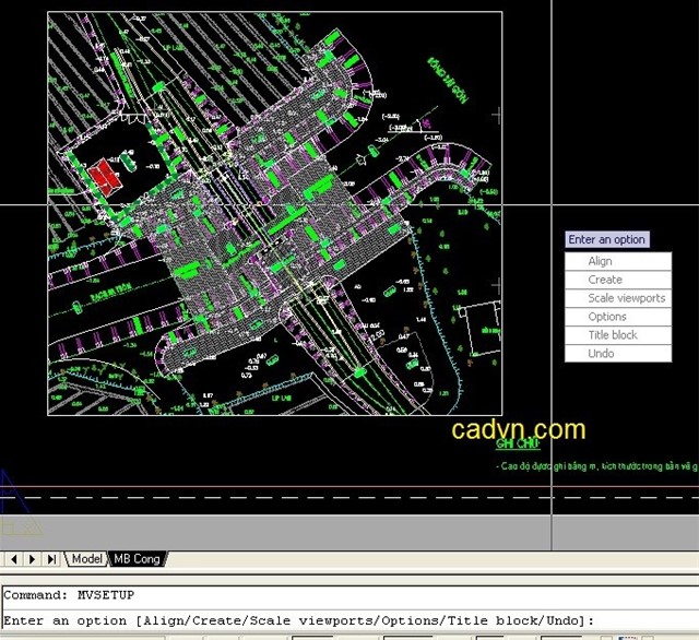 autocad, lệnh thường dùng, Layout