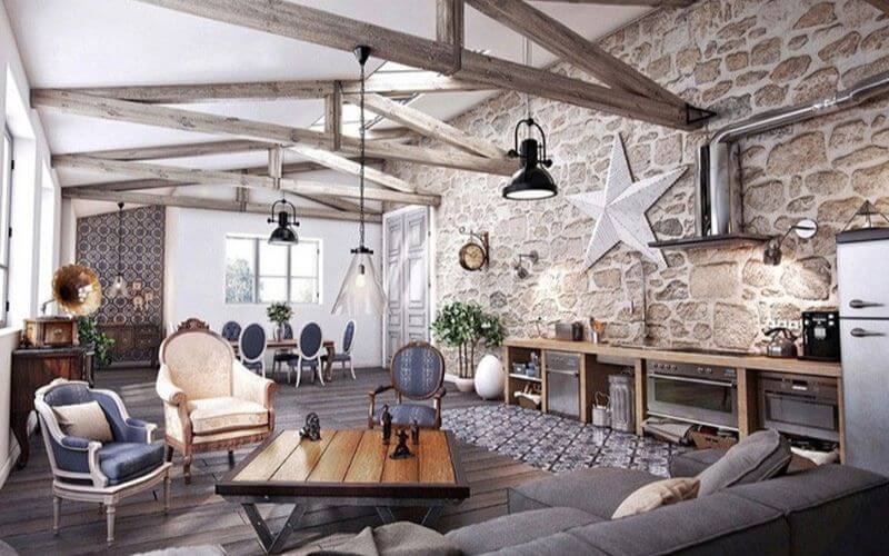 Rustic, nội thất rustic, nội thất 2025, phong cách nội thất rustic