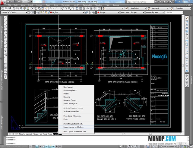 Xuất Tỷ Lệ Từ Layout Ra Model,Bản Vẽ Có Nhiều Tỷ Lệ